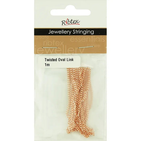 3mm x 2mm Metal Alloy Oval Link Chain (available in 5 colours)
